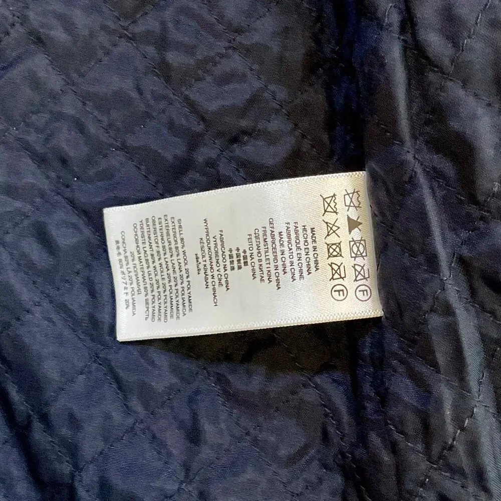 NEW Michael Kors Wool Hooded Duffle Coat Jacket Womens Small‎ Toggle Winter Blue